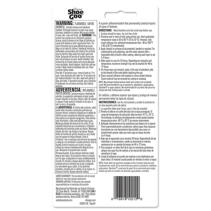 Shoe GOO 110212 Adhesive, 3.7 fl oz, Black