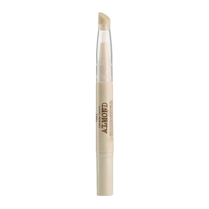 The Body Shop Almond Nail & Cuticle Oil  Two-in-One Pen Conditions Nails & Softens Cuticles  0.06 oz