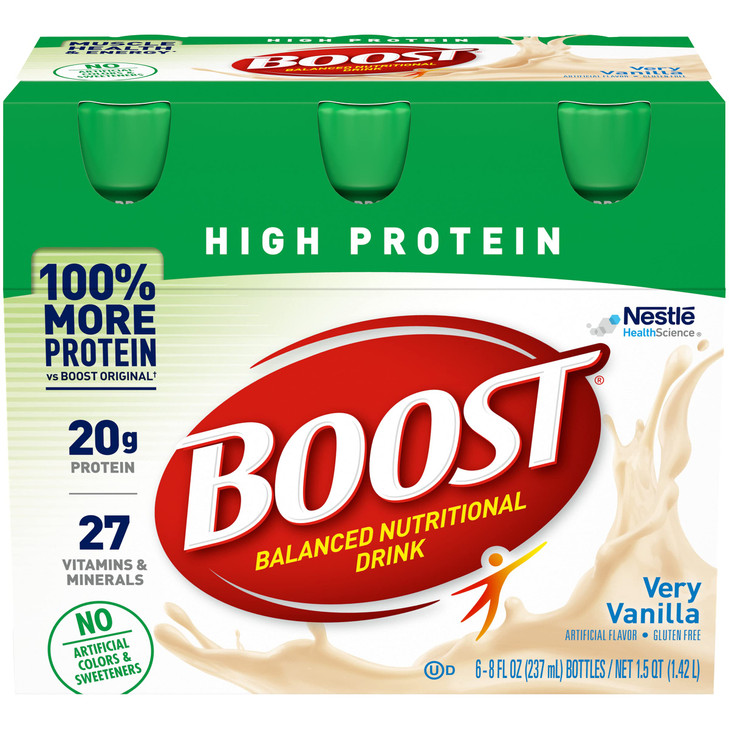 BOOST High Protein Nutritional Drink (Vanilla, 6 Count (Pack of 1))