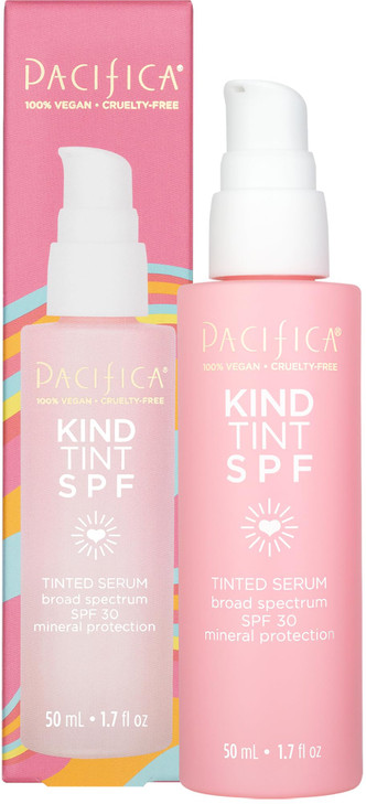 Pacifica Kind Tint SPF 30 Vegan Collagen Primer  Tinted Mineral Sunscreen & Makeup Primer, Broad Spectrum UVA/UVB Protection, Hydrates & Primes, Veg