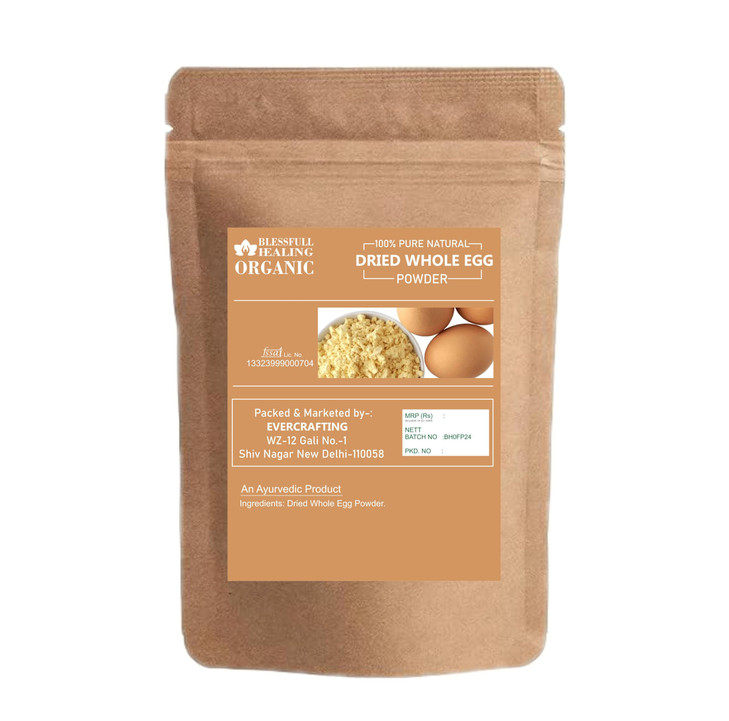 Blessfull Healing Organic Dried Whole Egg Powder 100% Pure Natural 300 Gram / 10.58 oz