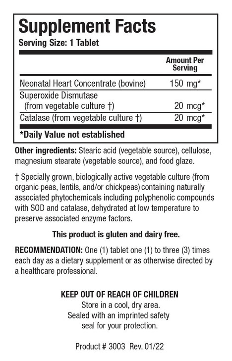 Biotics Research Cytozyme H Glandular Cardiovascular Support, Bovine Heart Concentrate, Promotes Muscular Support, Boosts Energy, SOD, Catalase, Pote