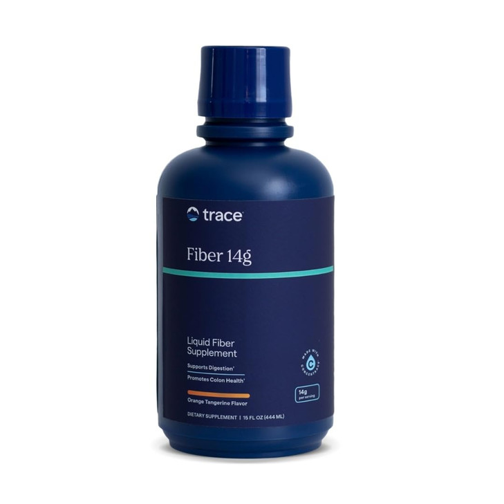 Trace Minerals Fiber 14g - Fiber Supplement for Colon Health & Digestive Support - Balanced Gut Flora - Liquid Supplement - Gluten-Free - Vegan - Ora