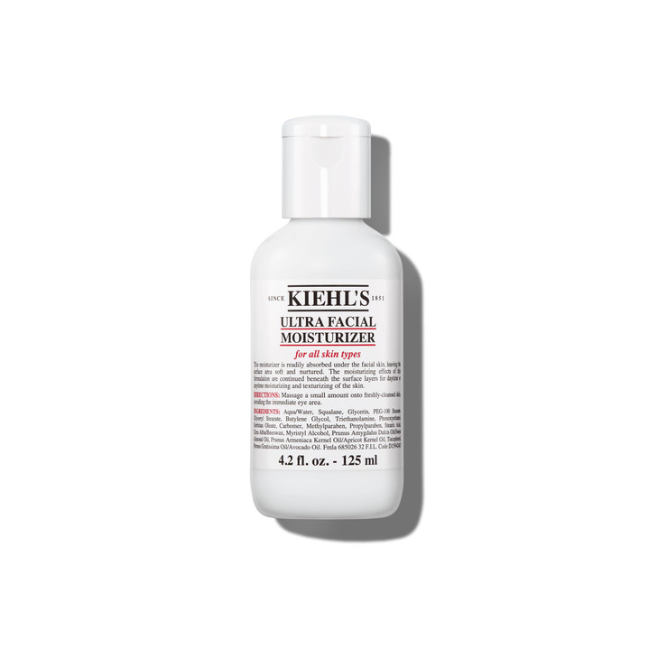 Kiehl's Ultra Facial Moisturizer, for Easy Daily Hydration, Infused with Squalane and Glycerin, Replenishes Moisture Barrier and Softens Skin, Suitab