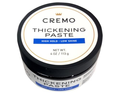 Cremo Barber Grade Hair Styling Thickening Paste, 4 Ounce (Pack of 3)