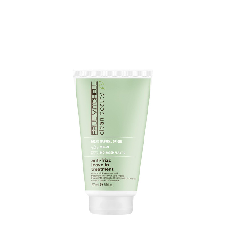 Paul Mitchell Clean Beauty Anti-Frizz Leave-In Treatment, Leave-In Conditioner, Anti-Humidity, For Textured, Frizz-Prone Hair, 5.1 fl. oz.