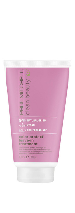 Paul Mitchell Clean Beauty Color Protect Leave-In Treatment, Boosts Shine, Keeps Color Fresh, For Color-Treated Hair, 5.1 fl. oz.