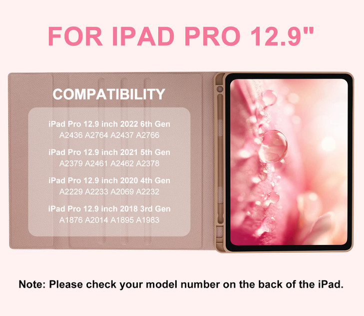 YEHOBU Keyboard Case for iPad Air 13-inch (M3 2025, M2 2024) & iPad Pro 12.9-inch (6th/5th/4th/3rd Gen), Magnetic Detachable Wireless Keyboard, Smart