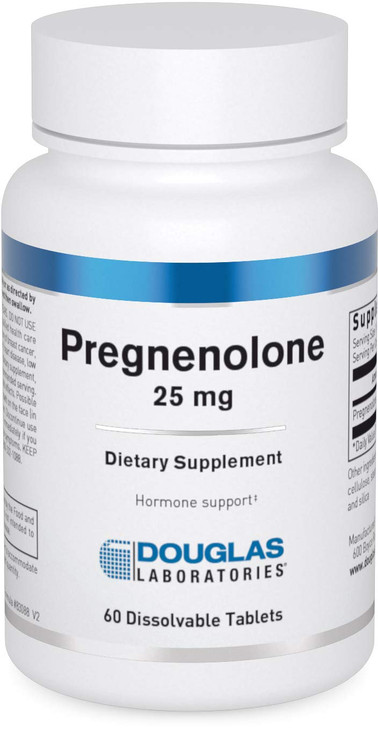 Douglas Laboratories Pregnenolone (25 mg) - For Pancreas, Cortisol & Liver Support* - Pregnenolone Supplement - Non-GMO - 60 Tablets