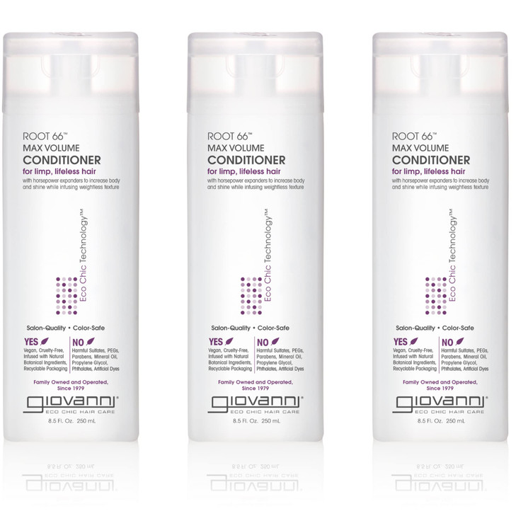 GIOVANNI 2chic Root 66 Max Volume Conditioner - For Fine Hair, Helps Strengthen & Protect Fine, Lifeless Hair, Volumizing Conditioner, Infused with N