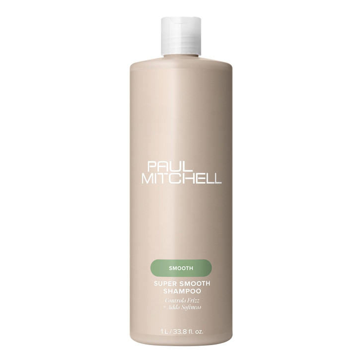 Paul Mitchell Super Smooth Shampoo, Controls Frizz, Adds Softness, For Frizzy Hair, 33.8 fl. oz