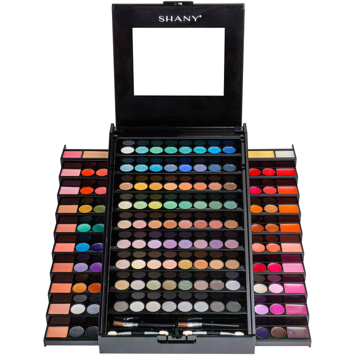 SHANY Elevated Essentials Makeup Set - All-in-One Makeup Kit with 72 Eyeshadows, 28 Lip Colors, 18 Gel Eyeliners, 10 Blushes, 1 Eye Primer, and 1 Cre