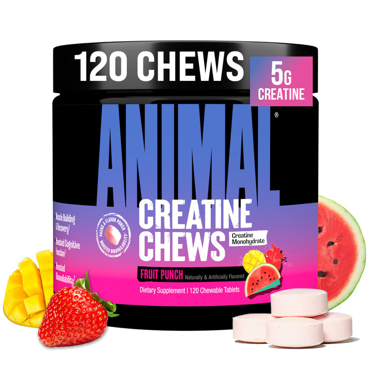 Animal Creatine Chews Tablets - Enhanced Creatine Monohydrate with AstraGin to Improve Absorption, Sea Salt for Added Pumps, Delicious and Convenient