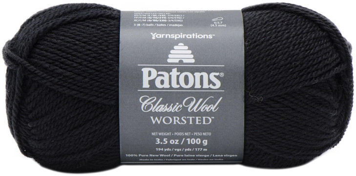 Patons Classic Wool Yarn-Black