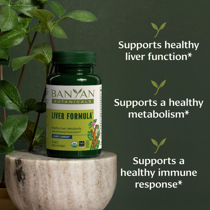 Banyan Botanicals Liver Formula - USDA Organic, 90 Tablets - Cleansing Bitter Herbs to Detoxify The Liver & Gallbladder*