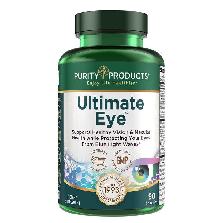 Ultimate Eye Support by Purity Products - 10 mg of Lutein w/Lutemax 20/20, 100 mg of Alpha Lipoic Acid, 2 mg Zeaxanthin Eye Vitamins - Clinically Stu
