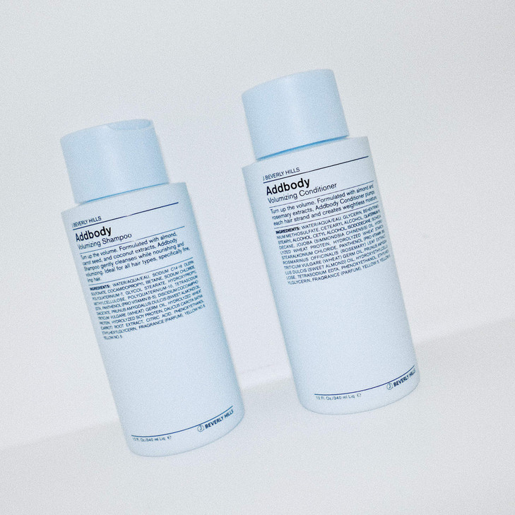 J Beverly Hills Blue Addbody Volumizing Shampoo with Vitamin E Oil for Strong Hair, 12 Oz