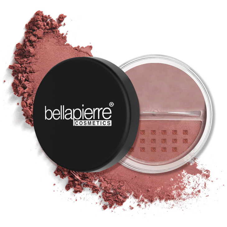 Bellapierre Mineral Blush  Loose Powder Blush, Lightweight Cheek Color, Warm Dewy Finish, Talc-Free, Hypoallergenic & Non-Toxic  0.3 oz  Suede