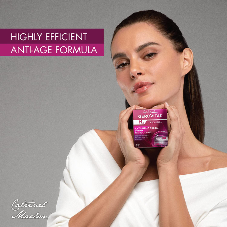 Gerovital Anti-Aging Cream Intense Restructuring With Superoxide Dismutase SOD (The Anti-Aging Super Enzyme), Anti-Wrinkle Effect, Regenerates and No