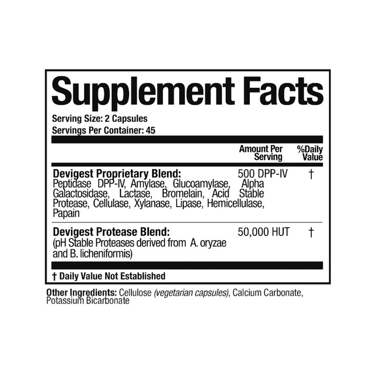Arthur Andrew Medical - Devigest ADS, Advanced Digestive Support, Relief for Lactose Intolerance and Casein Sensitivities, Vegan, Non-GMO, 90 Capsule