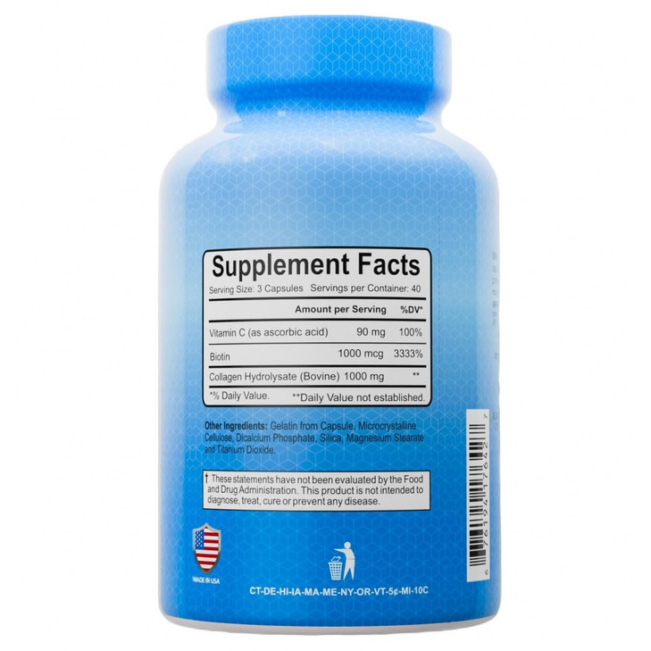 Premium Collagen Hydrolysate By Alfa Vitamins - Anti-Aging Nutritional Supplement Rich In Vitamin C - Skin, Nails & Hair Rejuvenation - Supports Bone