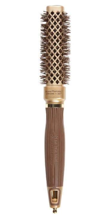 Olivia Garden NanoThermic Ceramic + Ion Square Shaper Thermal Hair Brush - Not Electrical - Professional Blowout Brush for Normal to Thick Hair - 1"-