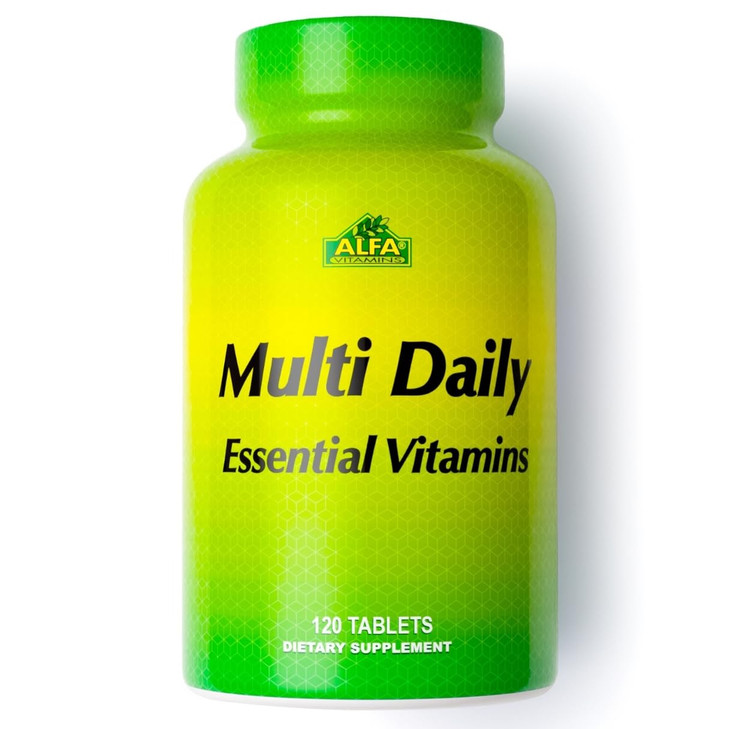 ALFA VITAMINS Multi Daily Vitamins Essential Vitamins to Support The Immune System and Promote a Healthy Lifestyle - 120 Tablets