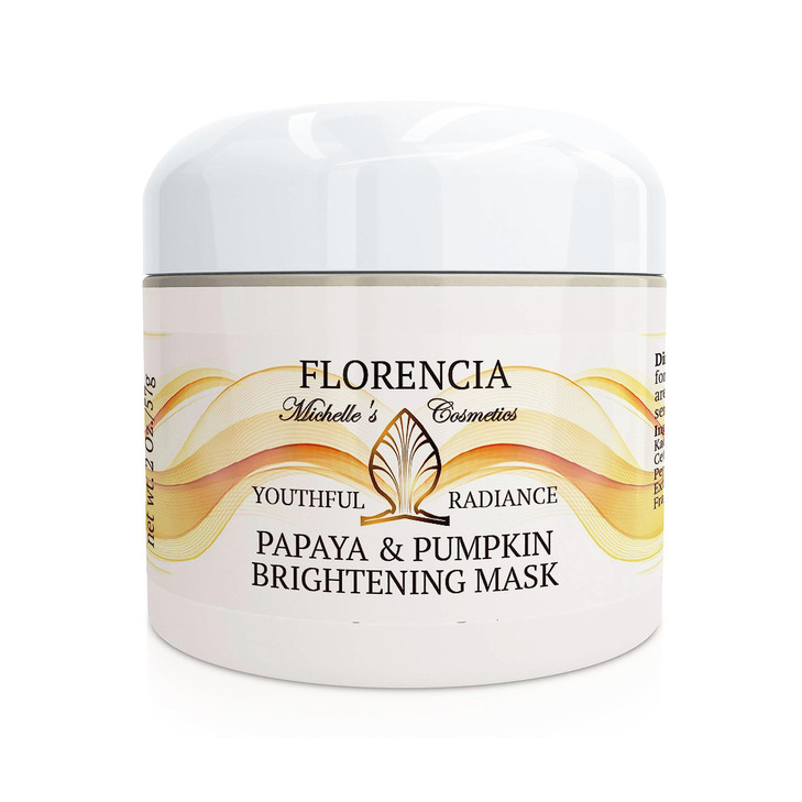 Florencia Papaya & Pumpkin Brightening Mask - Soft and Creamy, Gentle Exfoliating Facial Mask for Smoother, Brighter, Revitalized Complexion - Exfoli