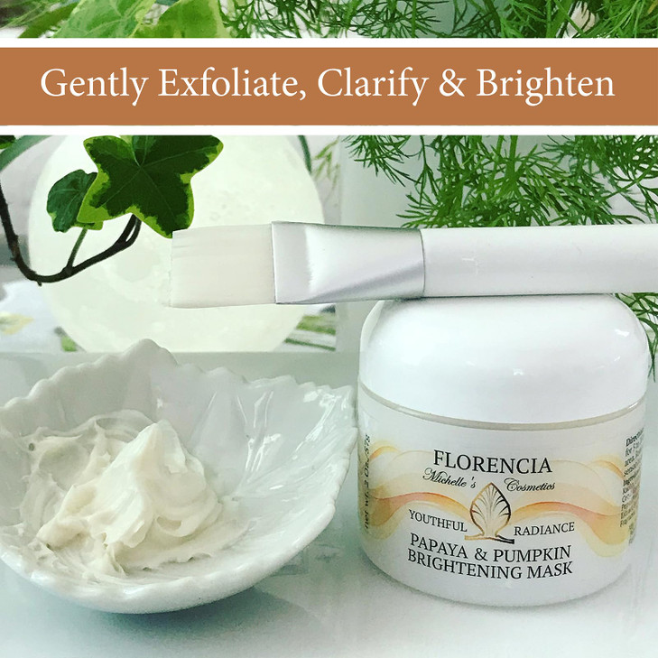 Florencia Papaya & Pumpkin Brightening Mask - Soft and Creamy, Gentle Exfoliating Facial Mask for Smoother, Brighter, Revitalized Complexion - Exfoli