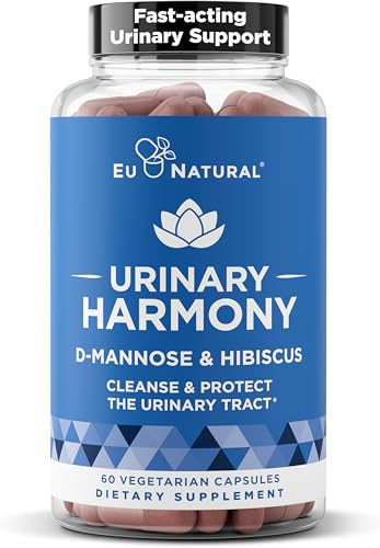 Eu Natural Urinary Harmony D-Mannose Supplement - Urinary Tract Health for Women - Fast-Acting Urinary Cleanse & Flush with Clinical-Strength D-Manno