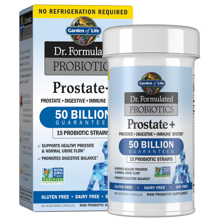 Garden of Life Dr. Formulated Probiotics Prostate+ - Acidophilus and Probiotic Supports Healthy Prostate and Digestive Balance - Shelf Stable - Glute