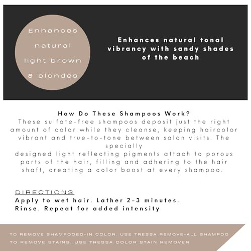 Watercolors Color Depositing Shampoo, Semi Permanent Hair Color 8.5 oz - WET SAND