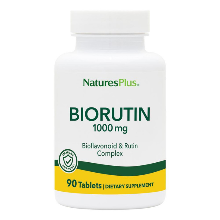 NaturesPlus Biorutin 1000 mg - 90 Tablets - Bioflavonoid & Rutin Complex - Supports Vascular Function & Circulation - Vegetarian, Gluten Free - 90 Se
