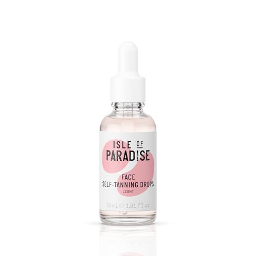 Isle of Paradise Self Tanning Face & Body Drops- Light, Self Tanner Drops for a Natural Bronze, Long-lasting Tan, Cruelty Free, Fragrance Free & Derm