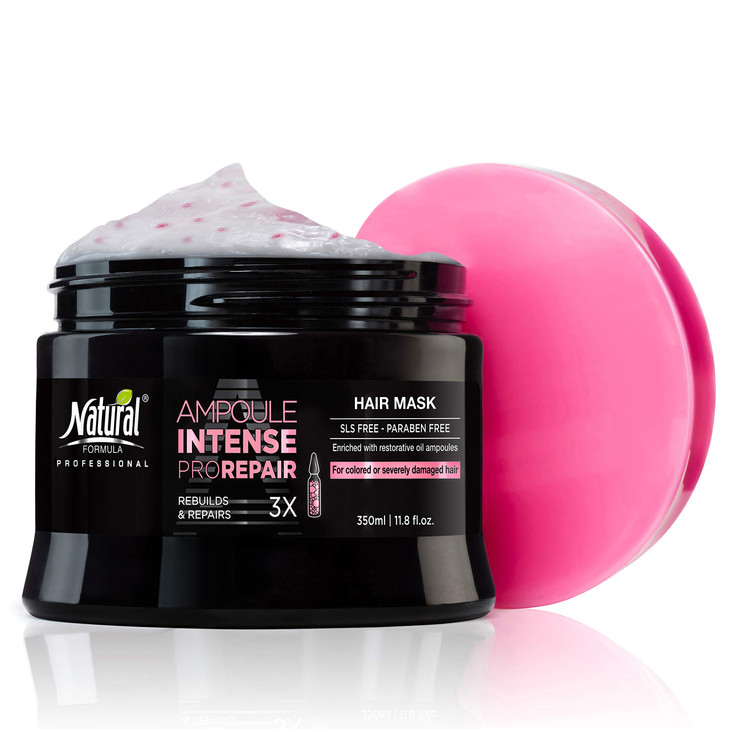 Natural FORMULA Ampoule Intense Hair Mask With Restoring Oils Nourish, Strengthen and Moisturize Dry and Damaged Hair - Paraben and SLS Free Mask - 1
