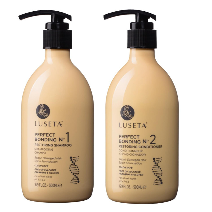 Luseta Salon Shampoo and Conditioner Set with Rosemary Oil, Acidic Bonding, Shampoo and Conditioner Sulfate Free for Women Hair Care, Repair Routine