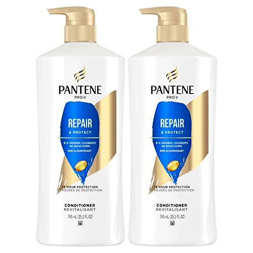 Pantene Conditioner Twin Pack with Hair Treatment, Repair & Protect for Damaged Hair, Safe for Color-Treated Hair