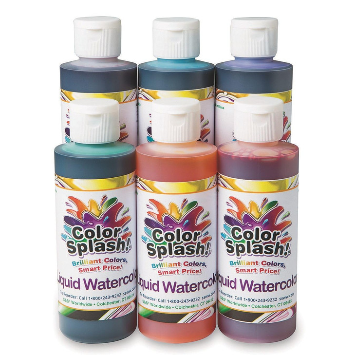 Color Splash!-mp-PT3265 8-oz. Liquid Watercolor Paint (Pack of 6)
