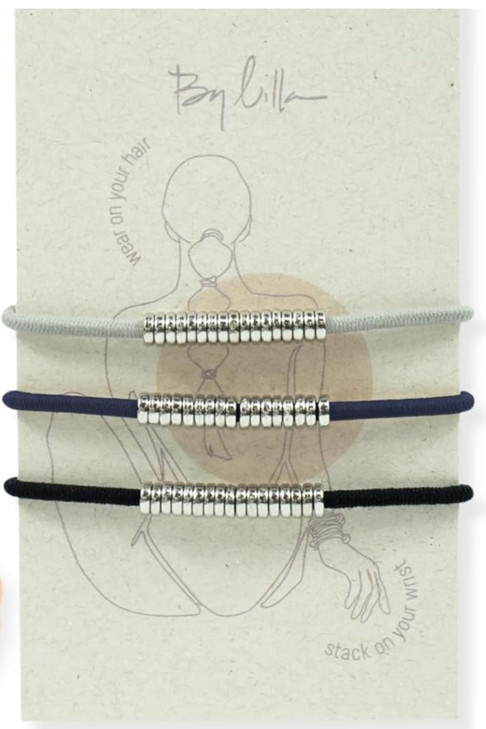 By Lilla Bracelet Hair Ties - Stretchy Hair Tie Bracelets - Decorative Handmade Jewelry for Womens Wrist and Ponytail