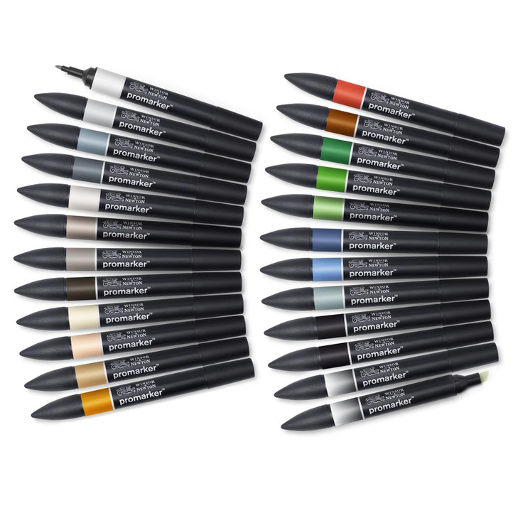 Winsor & Newton ProMarker Set, 24 Count, Architecture Wallet