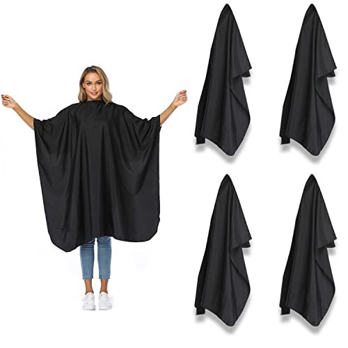 Minewill Waterproof Nylon Salon Hair Cutting Cape,Large Haircut Cape with Adjustable Elastic Neckline,Hairdressing Apron for Home Salon and Barbersho