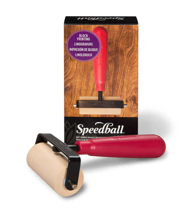 Speedball Soft Rubber Brayer, 2.5-Inch - Roller for Printmaking, Gel & Block Printing and Crafting - Made in USA