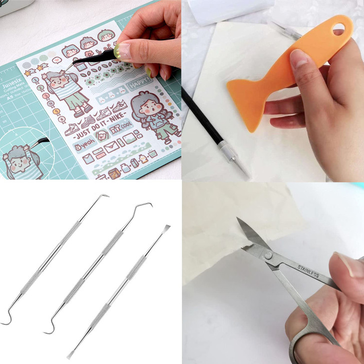 32Pack Vinyl Weeding Tools with T-Shirt Alignment Ruler Kit, Weeding Tools for Vinyl, Vinyl Weeding Tools Kit for Weeding Vinyl, DIY Art & Craft, Sil