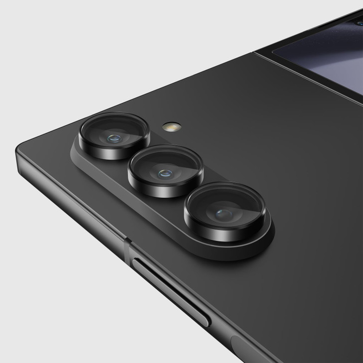 Pelican Samsung Galaxy Z Fold6 Camera Lens Protector with Aluminum Rings - 9H Tempered Glass - Durable Anti-Scratch, Anti-Shatter, HD View with Night