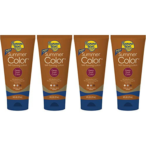 Summer Color Self Tanning Lotion - Deep Dark Color, 6 Ounces each (Value Pack of 4)