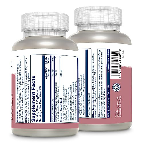 SOLARAY CircuLegs with Horse Chestnut Extract, Gotu Kola, Butcher's Broom, and More, Circulation and Vein Support for Healthy Legs, 60-Day Guarantee,