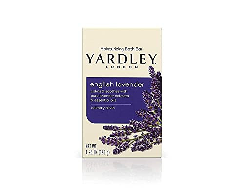 Yardley London English Lavender with Essential Oils Soap Bar, 4.25 oz Bar (Pack of 10)