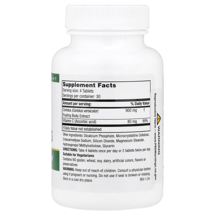 Mushroom Wisdom Super Coriolus - 120 VegTabs