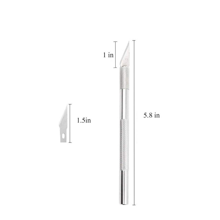 Precision Craft Knife Set 10 Pack - Professional Razor Sharp Knives with Safety Cap for Art, Hobby, Scrapbooking, Stencil