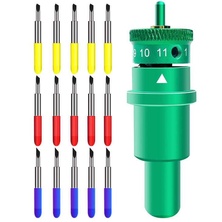 15pack 30 45 60 Degree Cut Blade Plus Blades Holder Housing Set for Silhouette Cameo 4 Cameo 4 Plus Cameo 4 Pro and Portrait Cutters